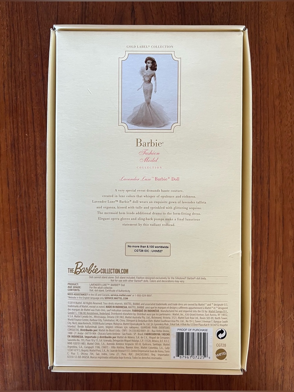 NIB Lavender Luxe Silkstone Barbie Doll Collector - Picture 4 of 4